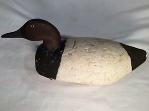 Vintage Canvasback Wrkg. Drake Decoy, Cork/Styrofoam Body W/Wood Head, Weighted - Picture 1 of 11