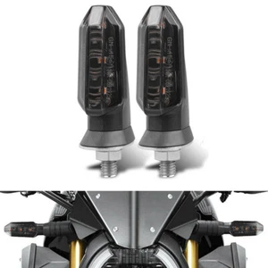 2 Piezas 8mm Moto Intermitentes LED Luz Intermitente Ámbar Humo Lentes Universal - Imagen 1 de 10