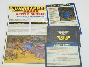 GW 40K WHITE DWARF BATTLE BUNKER RULES & DATA CARD. GREEN 1674 - Picture 1 of 1