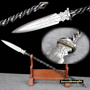 80CM Stahlgriff Kampfbereit Speer Schwert Edelstahl Speerspitze Jagd Dao - Bild 1 von 9