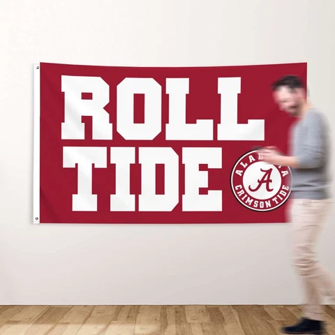 Alabama Football Crimson Tide 3x5 ft Flag Banner ROLL TIDE US Seller NCAA Cover