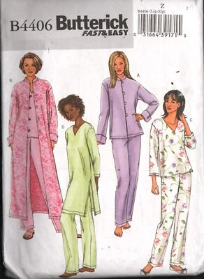Butterick B4406 Sewing Pattern Lounge Wear PJs, Misses Size Lrg, Xlg, uncut - Image 1 of 2