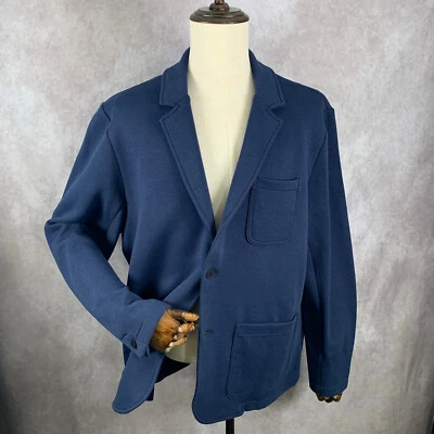 Vineyard Vines Knit Blazer Jacket Men Medium Navy Blue Unstructured Sport Coat - Image 1 of 4