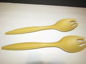 "Juego de 2 tenedores de pasta de espagueti Tupperware COSECHA ORO de la cosecha de oro de 12" - Imagen 1 de 5