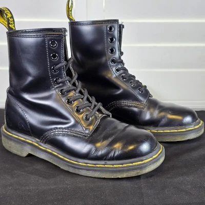 Dr. Martens 1460 Women's Original Smooth Leather Lace Up Boots - Black, Size 6 - Image 1 of 4