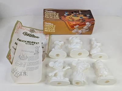 Juego de 6 moldes de azúcar de personajes de Disney Wilton 3D de colección Mickey Donald Pluto Foto 1 de 4