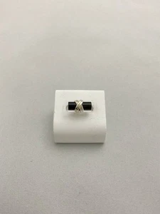 TIFFANY & CO. Barra de ónix firma Tie Tack 925 plata esterlina #166 - Imagen 1 de 6