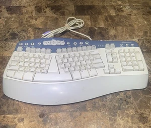 Microsoft Natural MultiMedia Keyboard 1.0A RT9470 PS/2 Ergonomic Split Gray🔥 - Picture 1 of 5