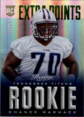 2013 Prestige Extra Points Green #218 Chance Warmack /25 - FB - Image 1 of 2
