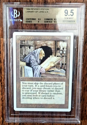 Library of Leng BGS 9.5 GEM MINT - Revised 3rd Edition MTG - Pop 9! - Image 1 of 2