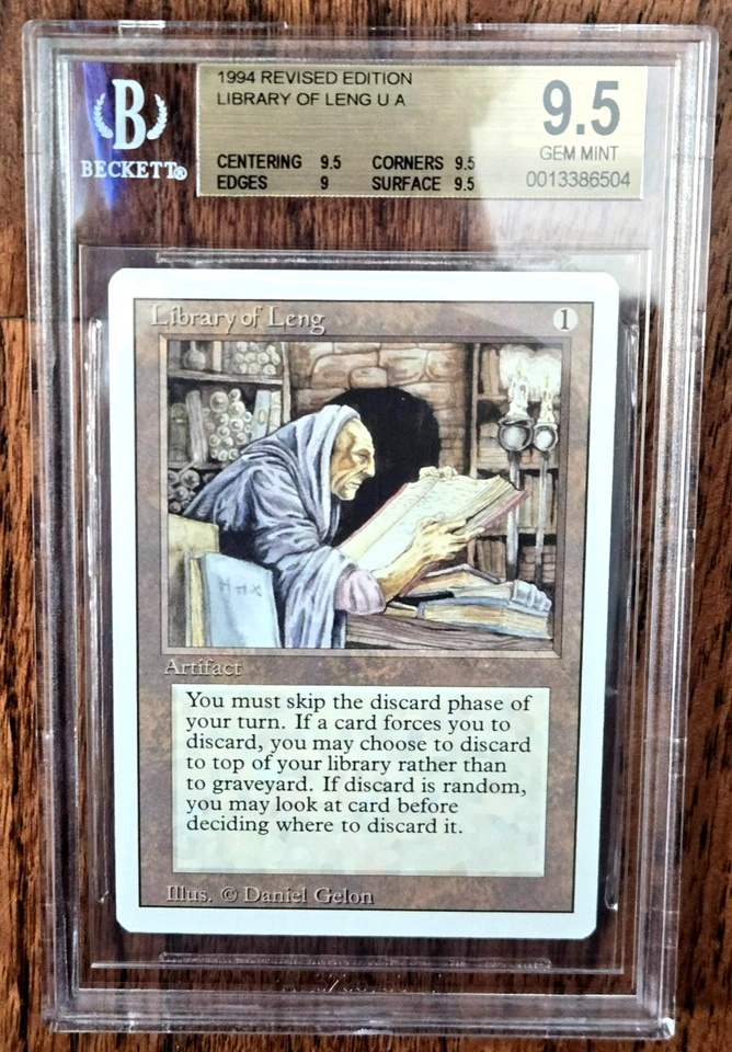 Library of Leng BGS 9.5 GEM MINT - Revised 3rd Edition MTG - Pop 9! - Image 1 of 2