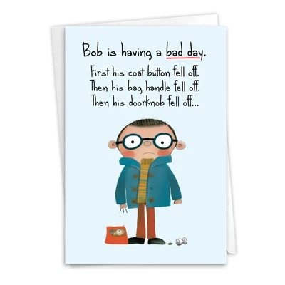 Humor Funny Fall Off  Birthday Card - Friend Her Him Sarcasm Nobleworks - Image 1 of 2