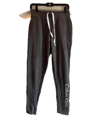CALVIN KLEIN SLEEPWEAR Women’s S Gray Knit Drawstring Jogger Lounge Pants - Image 1 of 4