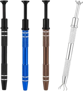 4Pcs 4-Claw Jewelry Pick up Tool, Stainless Steel Piercing Ball & Jewelry Grabbe - Picture 1 of 12