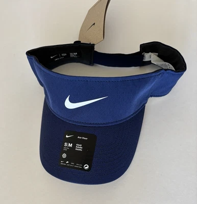 Nike Ace Golf Visor S/M Tennis Pickleball Midnight Navy Men Women HJ3689-410 NWT - Image 1 of 4