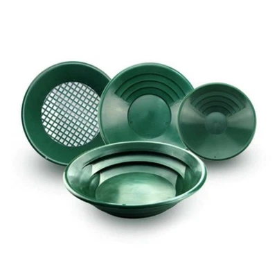 4pcs Gold Panning Kit Plastic Gold Washing Pan Sifting Classifier Detecting Tool - image 1 of 4