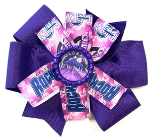 Beautiful Colorado Rockies inspired hair bow for girls. - Picture 1 of 2