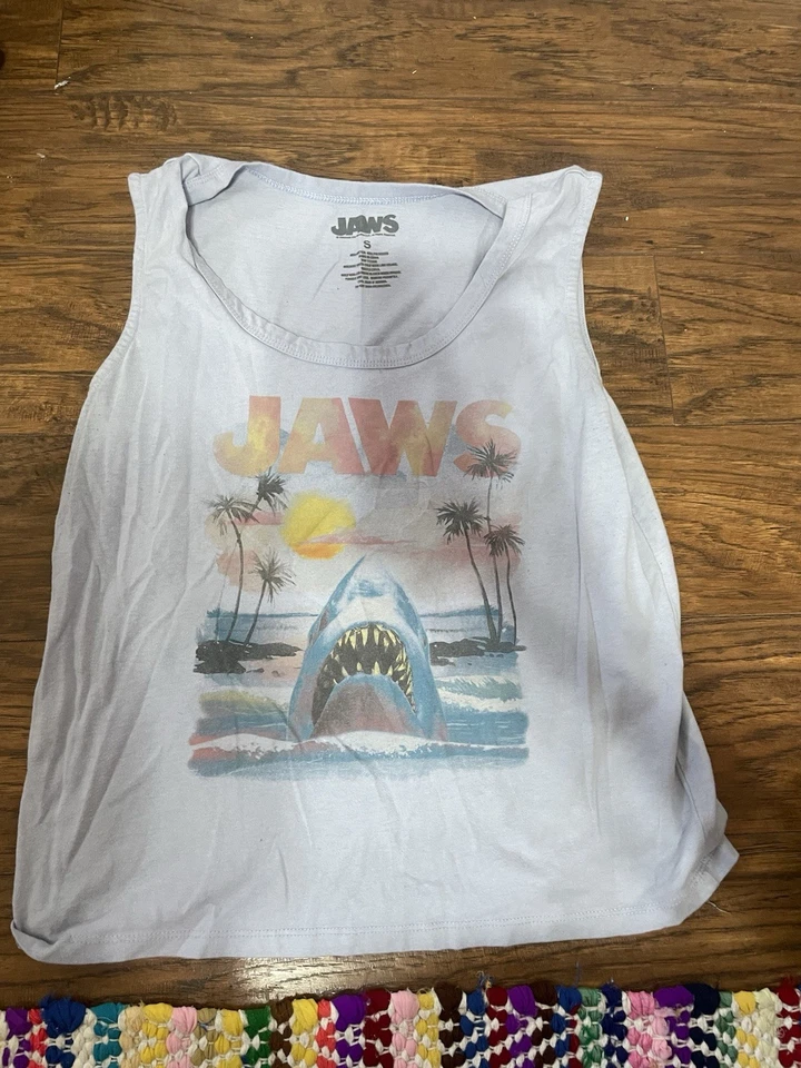 Camiseta sin mangas Jaws unisex, talla pequeña Foto 1 de 1