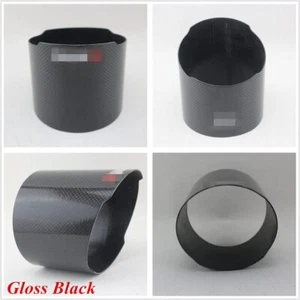 Universal Exhaust Pipe Carbon Fiber Cover Case Exhaust Tip Housing 4'' OD 102mm - Picture 1 of 21