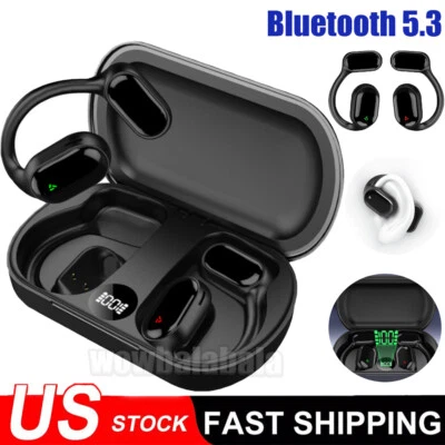 True Wireless Bone Conduction Headphones Wireless Headset Bluetooth 5.3 Earbuds - Image 1 of 4
