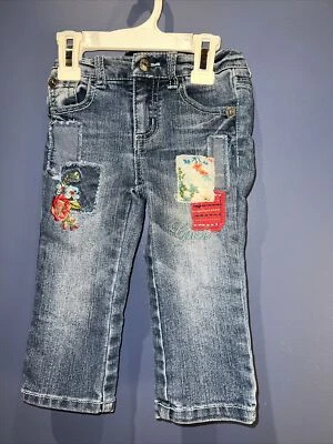 Jeans Guess para bebé niña talla 18 meses bordados, logotipo de cristal Foto 1 de 4