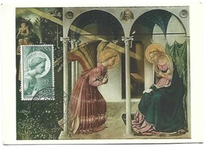 Maximum Card Spain Painting The Annunciation Beato Angelico - Picture 1 of 1