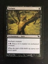 1x Torture Shadowmoor Ed. MTG Magic The Gathering LP/MP Cond English