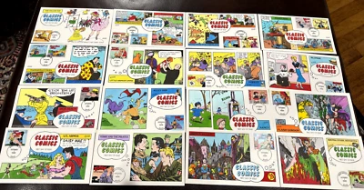 3000a-t CLASSIC COMICS  Collins Hand-painted Complete set of 20 FDC Perfect - Image 1 of 4