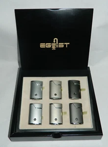 6 ACCENDINI EGOIST ESPOSITORE FIAMMA ANTIVENTO SATINATI IDEA REGALO J49 - Imagen 1 de 10
