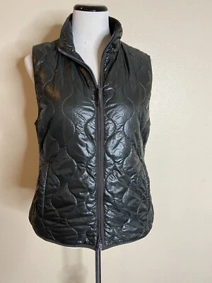 Colete acolchoado fino de estanho cinza escuro J Crew tamanho G  - Imagem 1 de 4