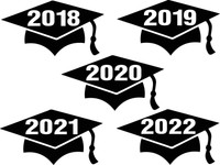 Graduation Cap Decal Grad Year School Graduate Window Bumper Sticker Car Decor