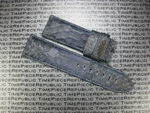 New 26mm PYTHON Skin Leather Strap Deployment Band for PANERAI Navy Blue x1 - Picture 1 of 7