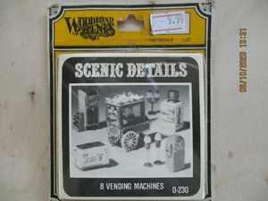 Woodland Scenics HO SCALE Scenic Details 8 Vending Machines # D-230~NEW IN PKG - Picture 1 of 2