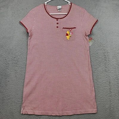 Vestido Camisa Disney Juvenil Pequeño Rojo Blanco Cuadros Whinnie The Pooh Piglet NUEVO Foto 1 de 4