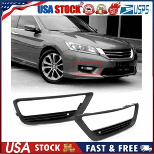 Pair Fog Light Cover Trim Bezel Fit 2013 2014 2015 Honda Accord LX EX EX-L - Picture 1 of 20