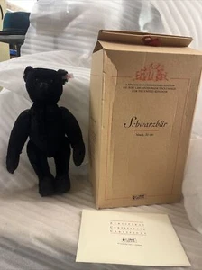 Steiff Black Teddy Bear Limited Edition For UK OF 1500 From 2001 Scwarzbar - Picture 1 of 22