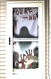 Scary Halloween Door Hanging Cover - YOU'RE NEXT - Picture 1 of 4