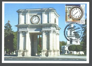 2018 , Moldova , The clocks of Chisinau , Maxicard , Chisinau special cancell - Picture 1 of 2