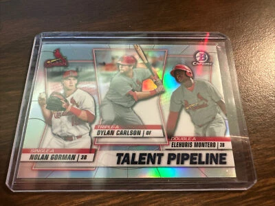 2020 Bowman Chrome Talent Pipeline Nolan Gorman/Dylan Carlson (RC) - Image 1 of 2