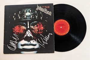 Judas Priest REAL SIGNED Hell Bent For Leather Vinyl Record COA Autographed - Picture 1 of 9