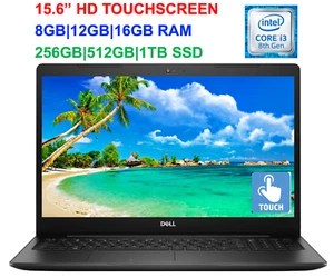 2020 Dell 15.6" TouchScreen Laptop i3-8145U ( i5-7200U),3.9GHz,16GB RAM &1TB SSD - Picture 1 of 7