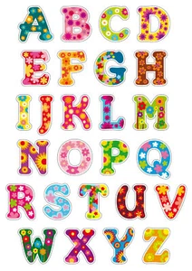 Gommettes alphabet 2 de 3 à 4 cm x 52 pièces - Imagen 1 de 1