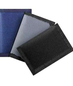 ValueBoys Mens Black Grey Unisex Canvas Trifld Ripper 3 Card Keyring Wallet 8070 - Picture 1 of 36