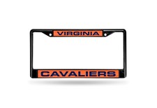Virginia Cavaliers NCAA Black Metal Laser Cut License Plate Frame