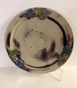 Plato de cerámica hecho a mano Sonoma County Al Podesto uvas firmado - Imagen 1 de 9