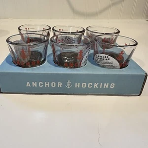 Anchor Hocking Set Of 6 Measurements Shot Glass Ounces 1oz Teaspoons Tablespoons - Picture 1 of 3