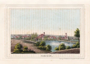 Parchim Gesamtansicht Mecklenburg-Vorpommern Lithographie Lisch - Picture 1 of 1