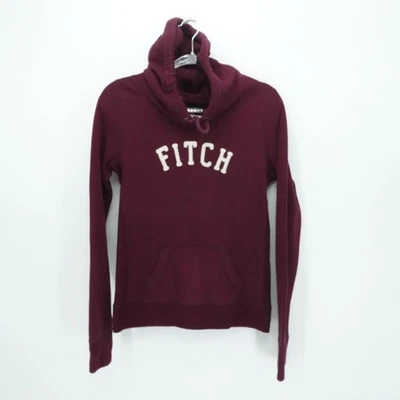 Abercrombie Fitch толстовка с капюшоном женщин M бордовый пуловер толстовка Y2K повседневный - Изображение 1 из 4