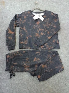 NWT LuLaRoe LuLu Set Sweater Joggers - Size MEDIUM - Multicolor Print - Picture 1 of 7