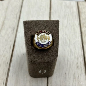 Vintage adjustable Gold and White Six Flags Over Georgia Ring - Picture 1 of 6